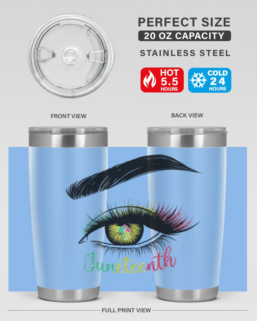 Juneteenth 1865 GirlS Eye 3#- Juneteenth- tumbler
