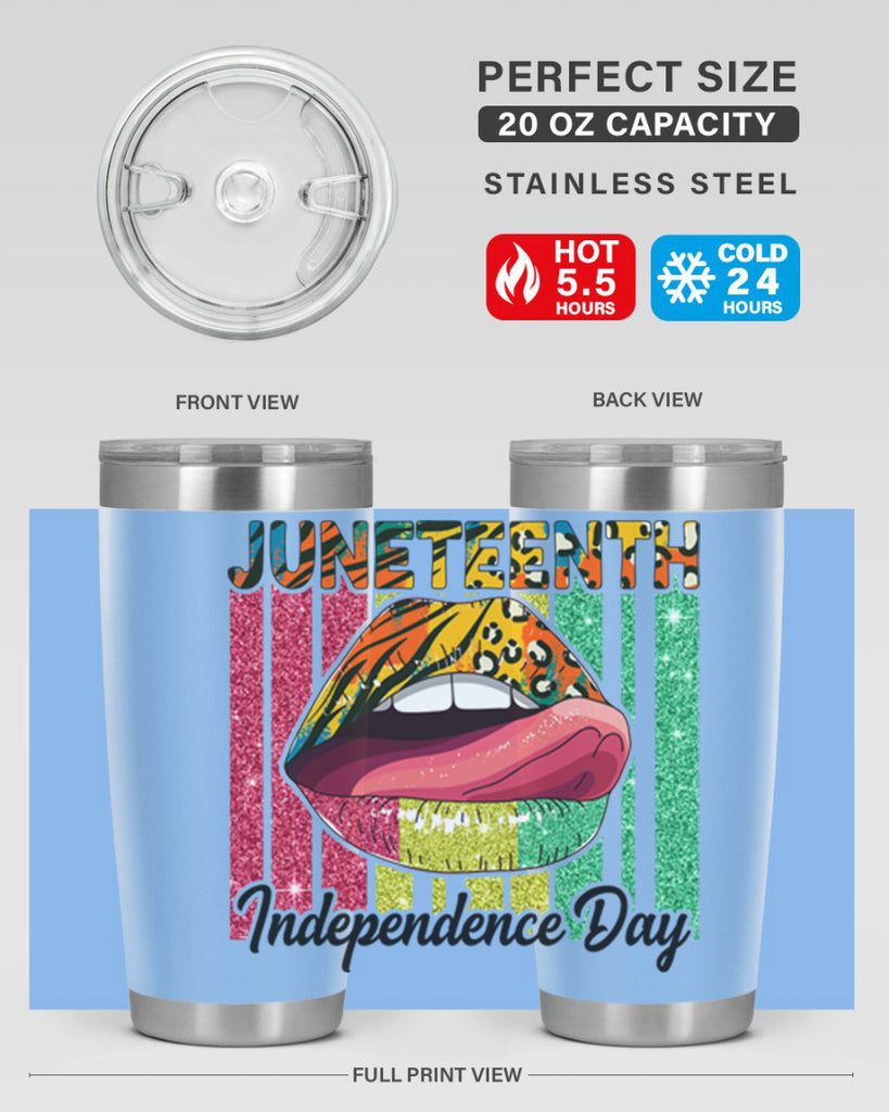 Juneteenth Independence Day Sexy Lip Png 11#- Juneteenth- tumbler