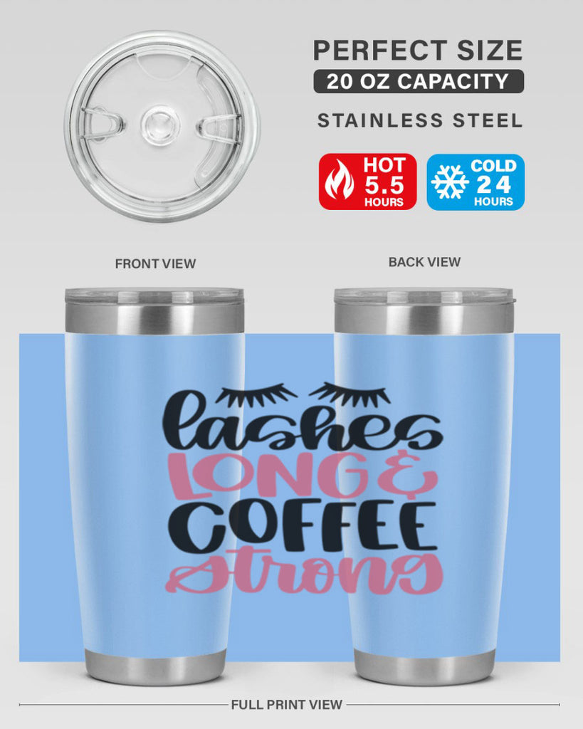 Lashes Long Coffee Strong Style 67#- make up- Tumbler