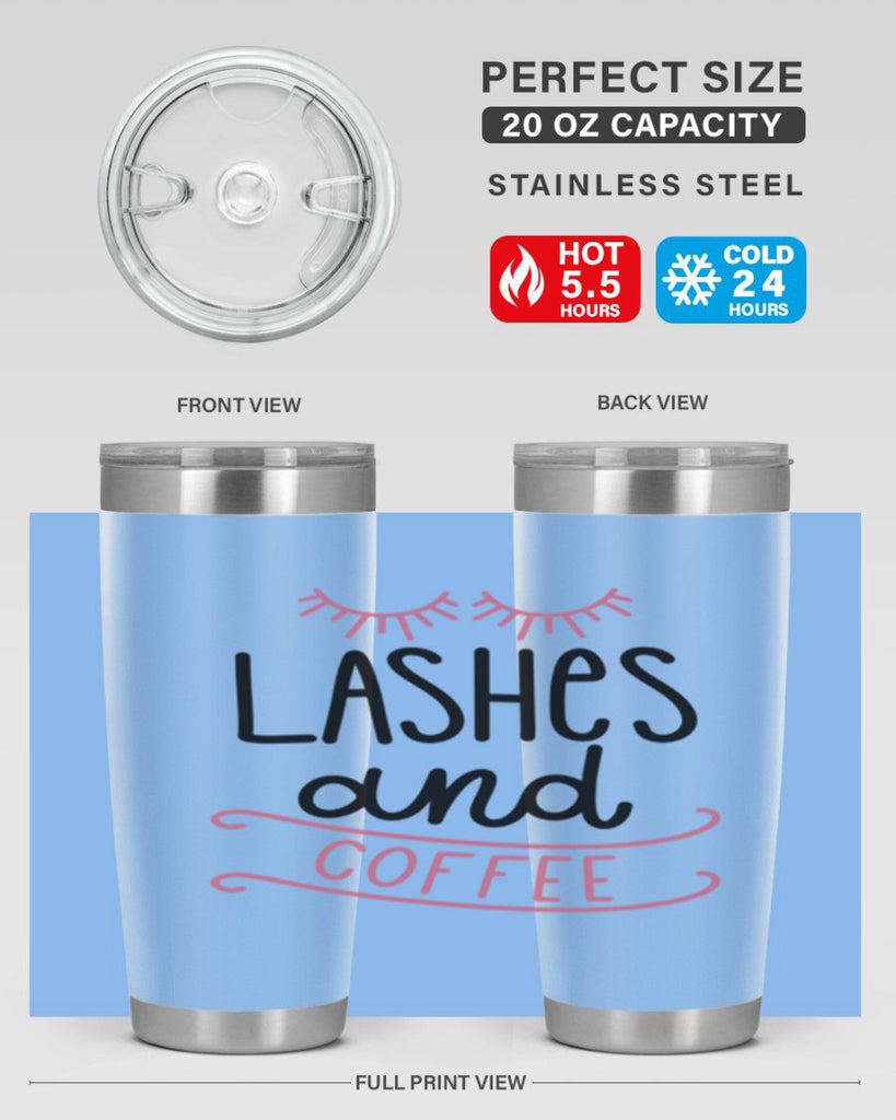 Lashes and Coffee Style 68#- make up- Tumbler