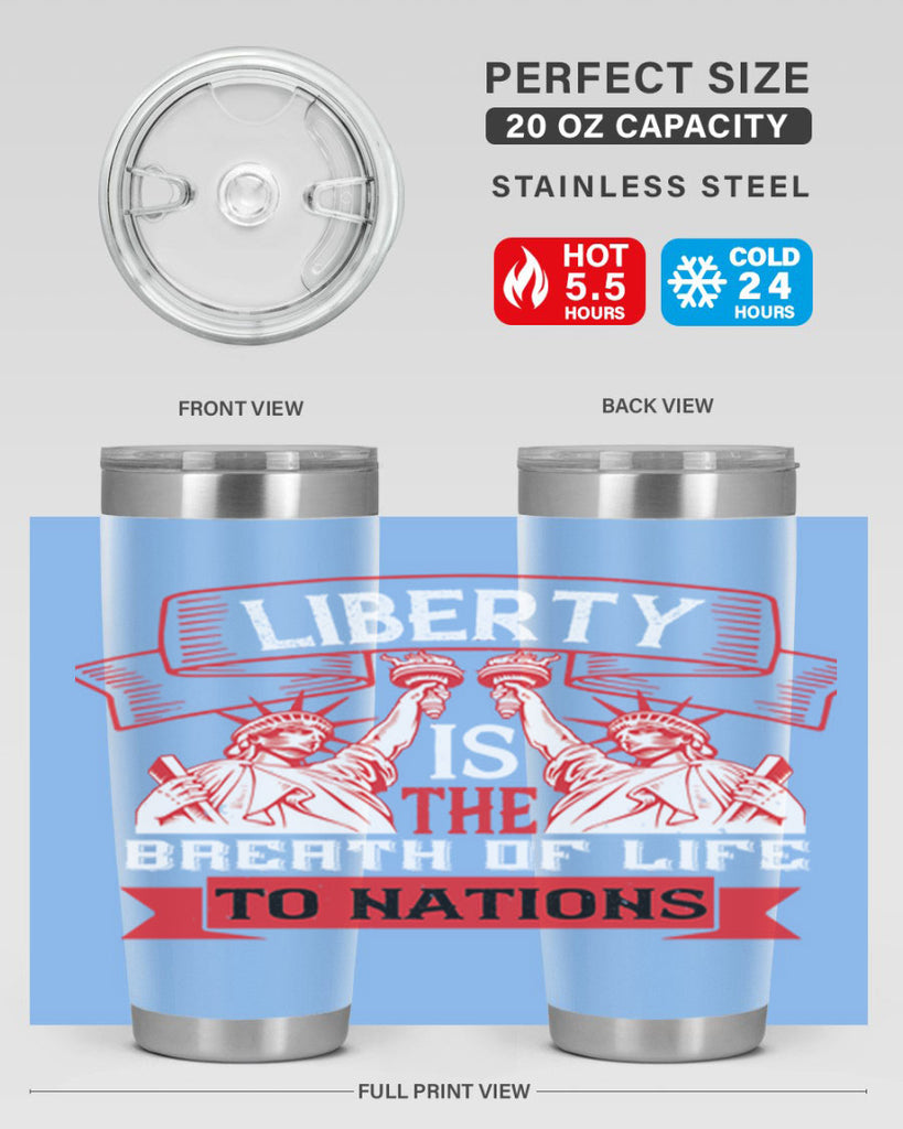 Liberty is the breath of life to nations Style 129#- Fourt Of July- Tumbler