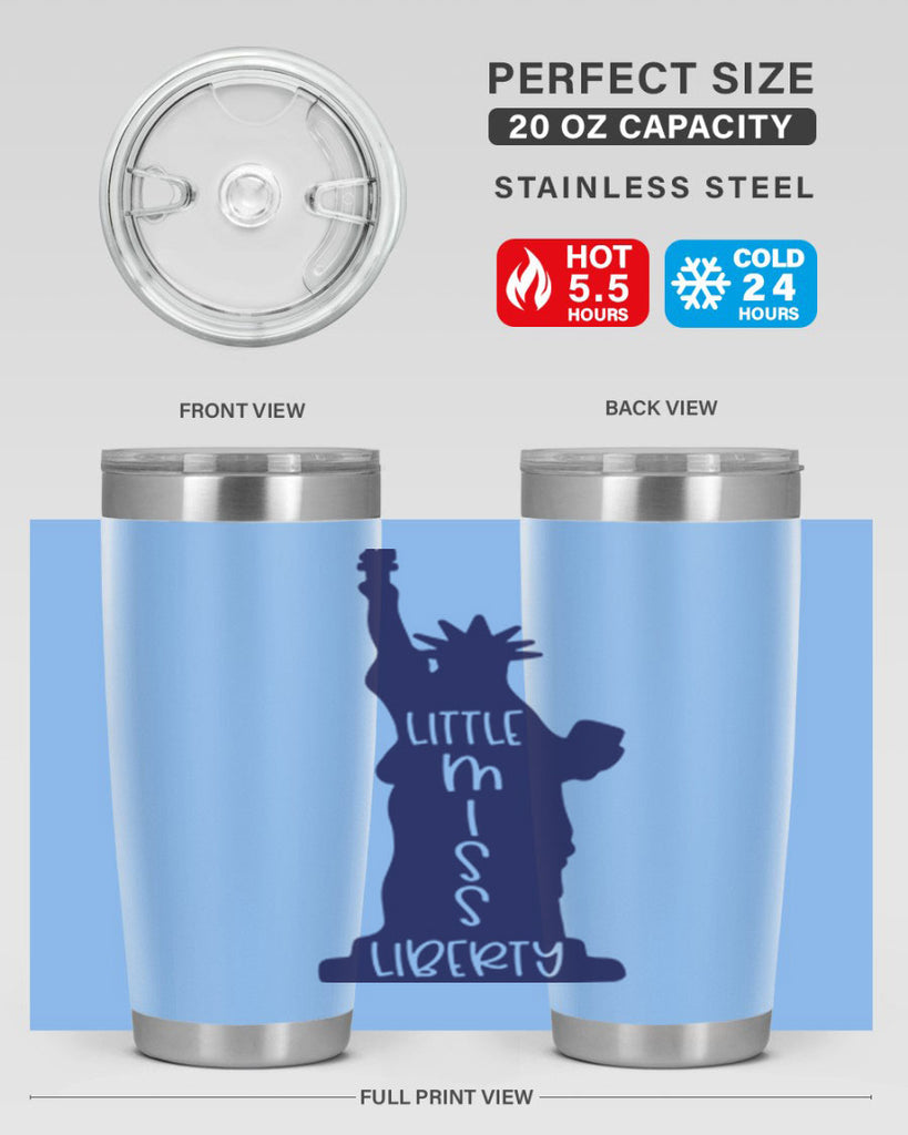 Little Miss Liberty Style 163#- Fourt Of July- Tumbler