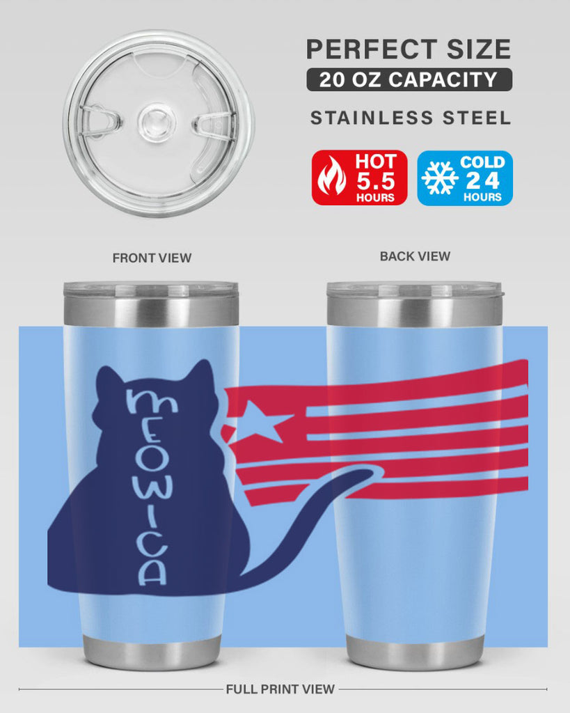 Meowica Style 166#- Fourt Of July- Tumbler