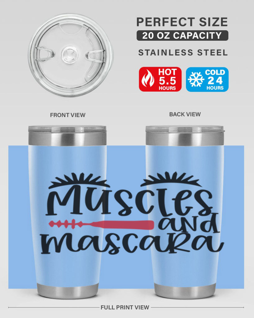 Muscles and mascara design Style 221#- make up- Tumbler