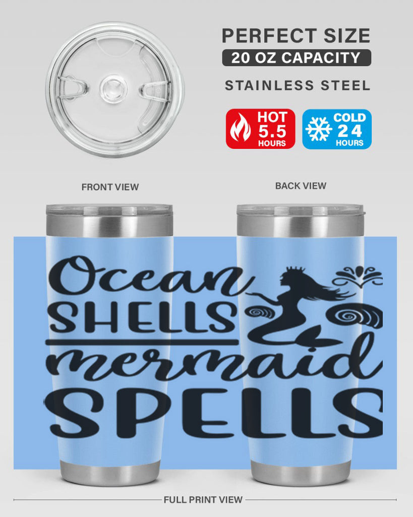 Ocean shells mermaid spells 522#- mermaid- Tumbler