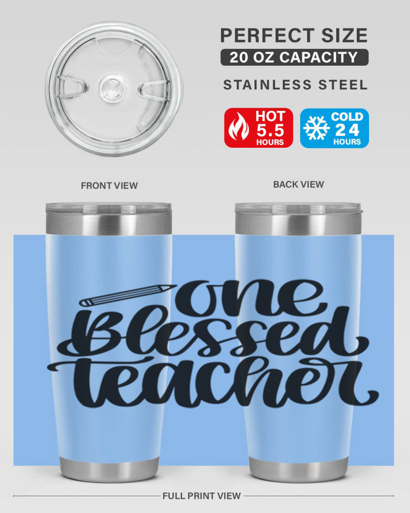 One Blessed Teacher Style 62#- teacher- tumbler