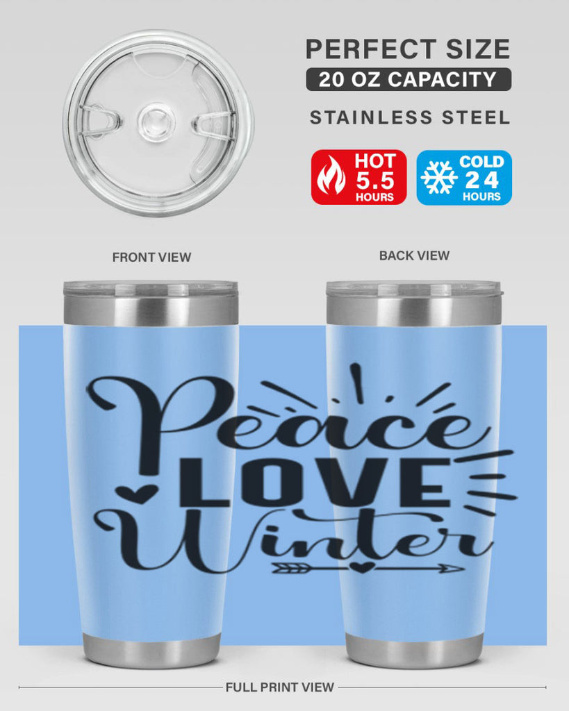 Peace Love Winter 331#- winter- Tumbler