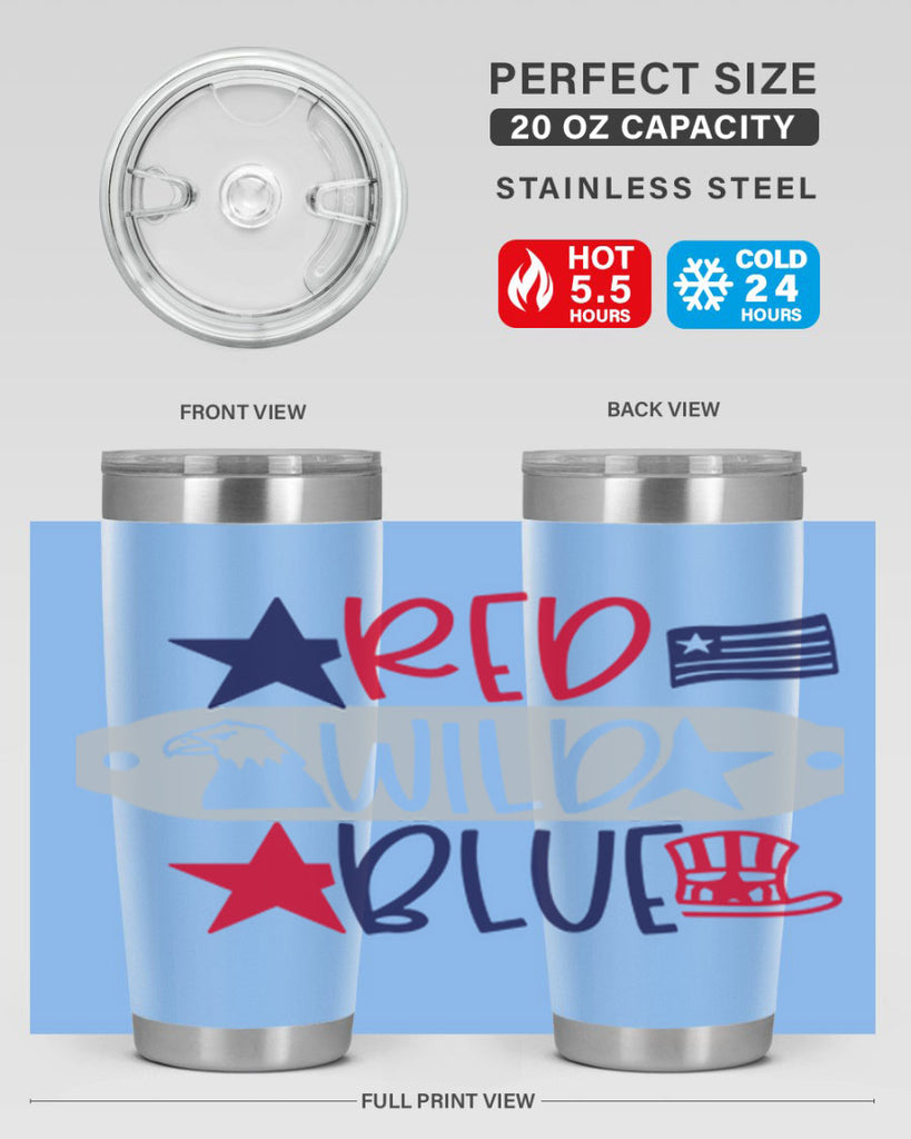 Red Wild Blue Style 171#- Fourt Of July- Tumbler