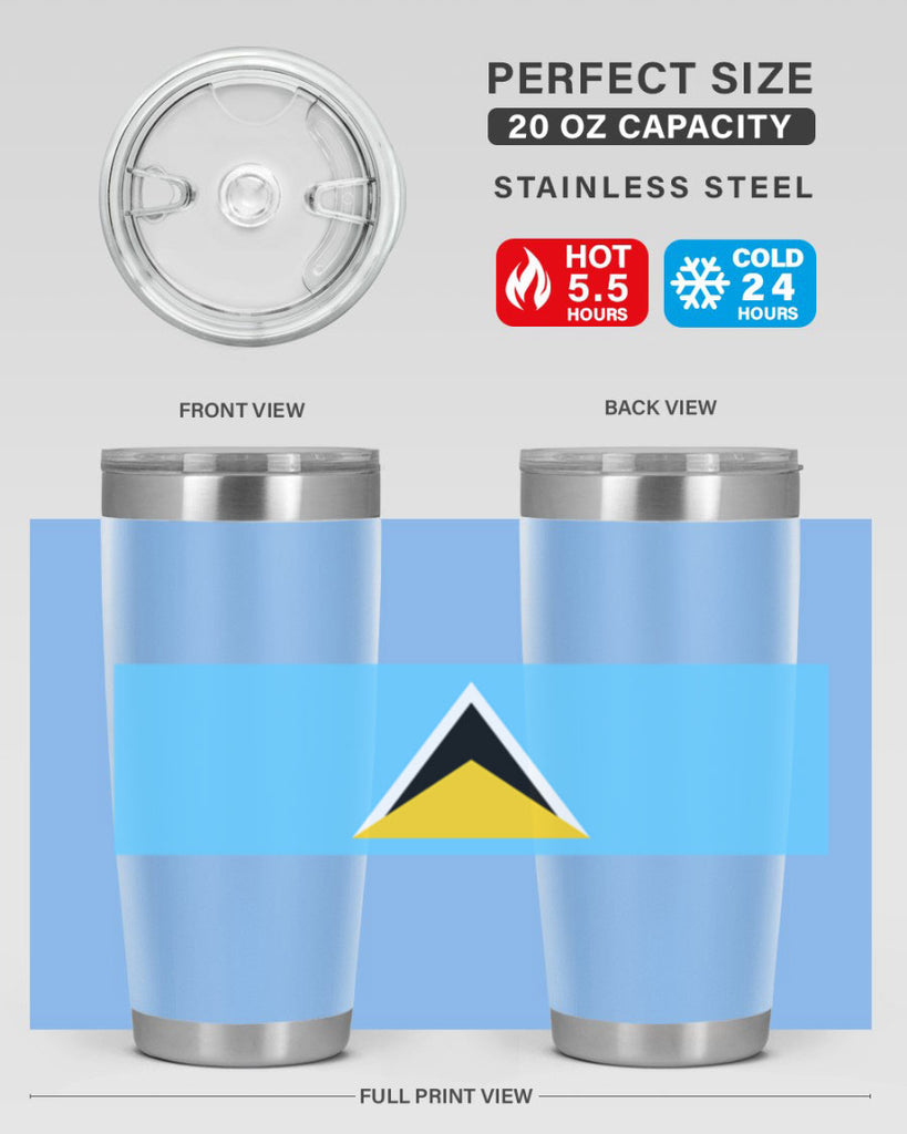 Saint Lucia 51#- world flags- Tumbler