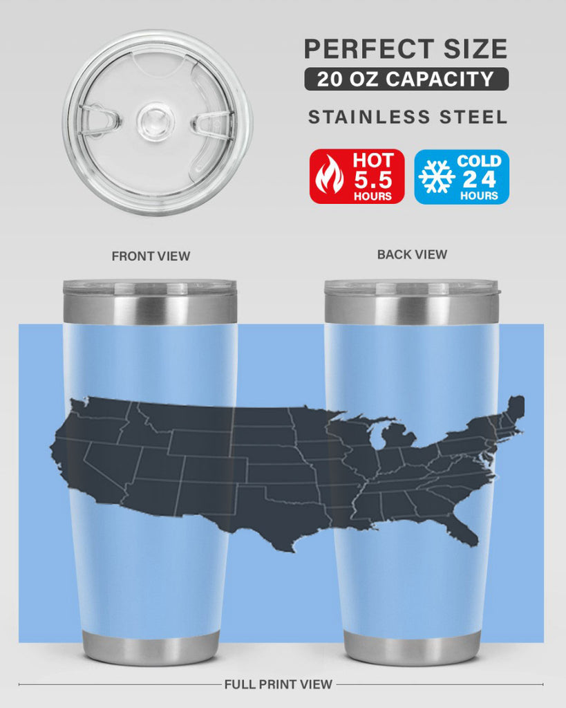 Separate Color Map Style 71#- Fourt Of July- Tumbler
