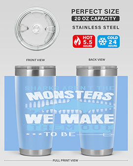 Sharks arent the monsters we make them out to be Style 26#- shark  fish- Tumbler