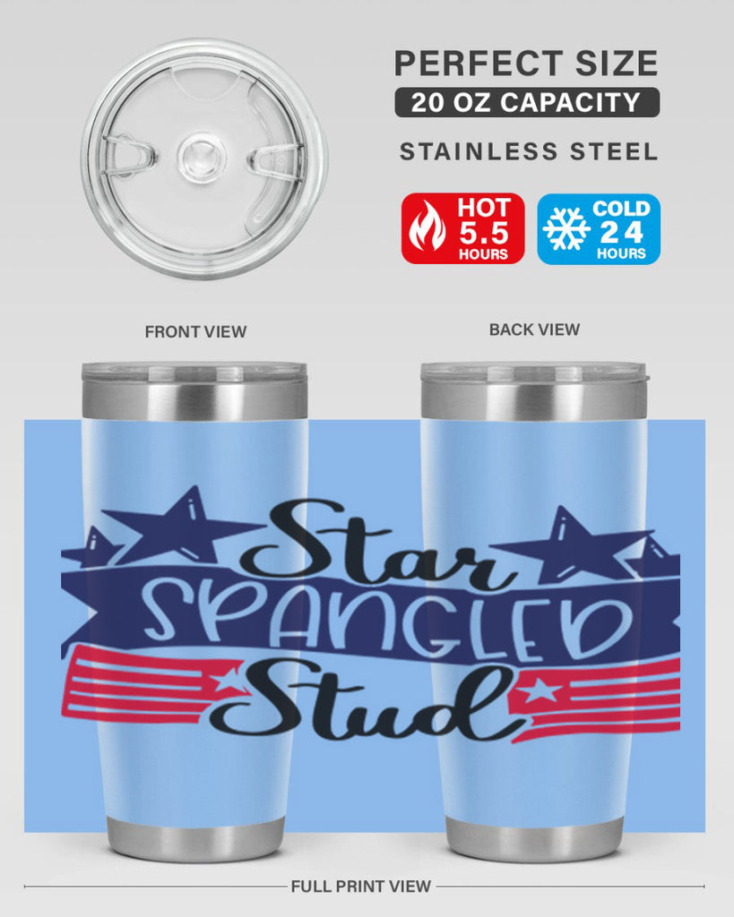 Star Spangled Stud Style 173#- Fourt Of July- Tumbler