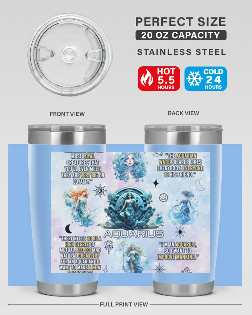 StraightAquarius 468#- zodiac- Tumbler