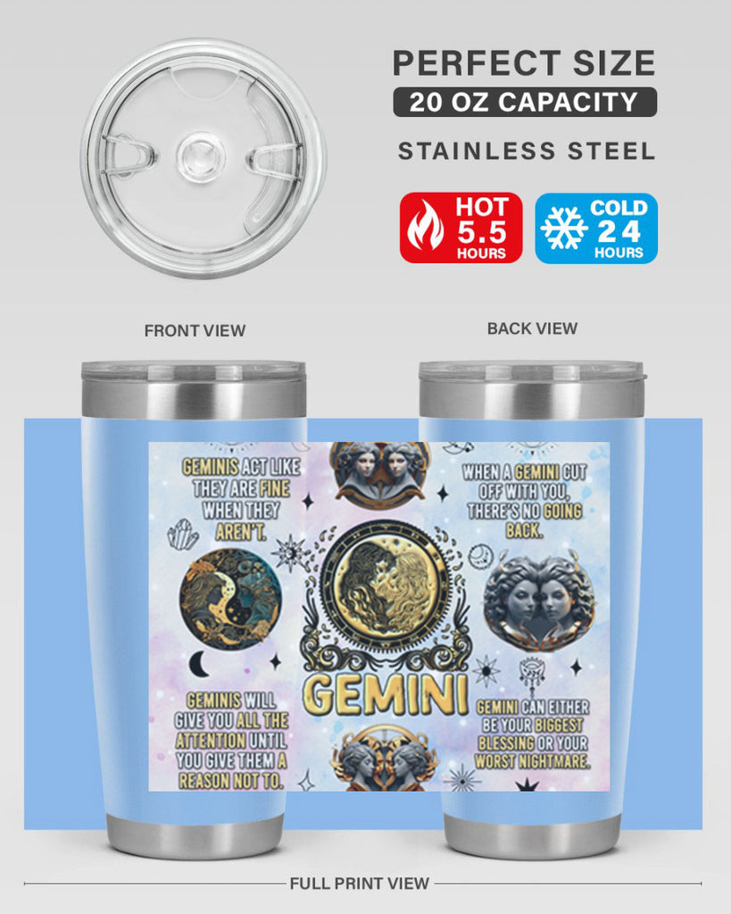 StraightGemini 472#- zodiac- Tumbler