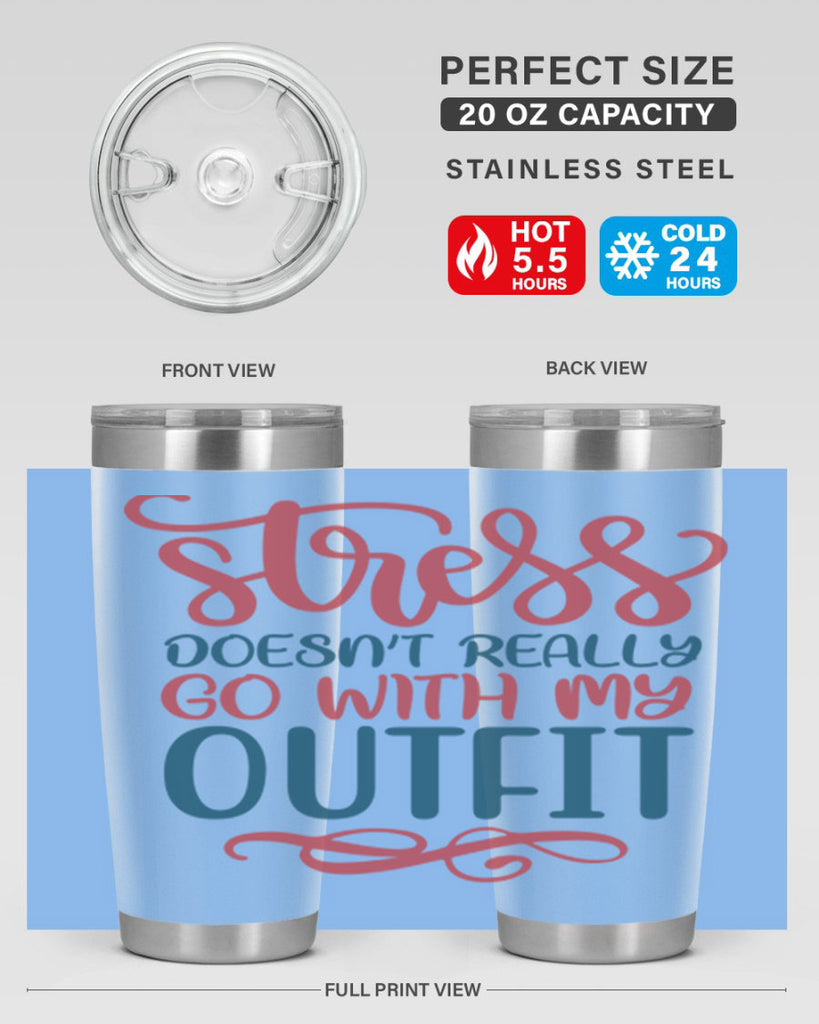 Stress Doesnt Really Go With My Outfit 151#- fashion- Cotton Tank