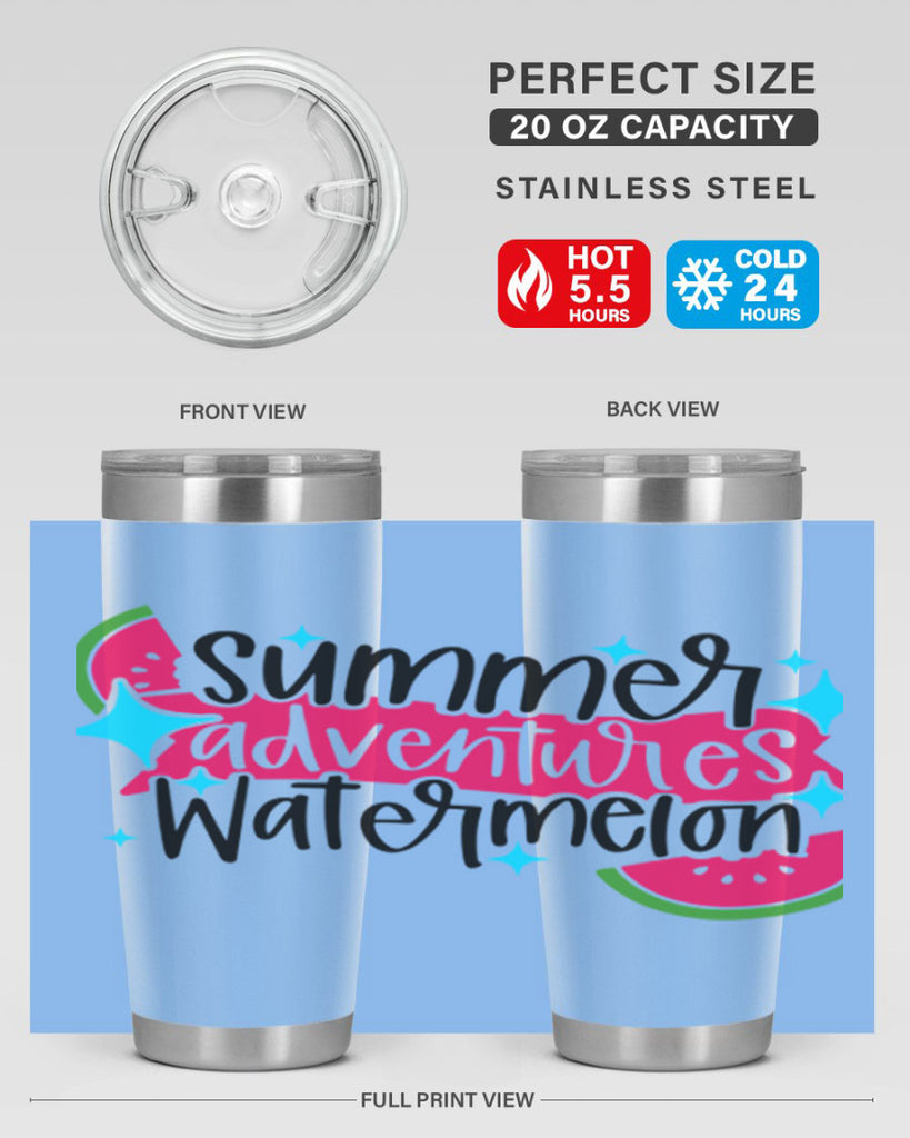 Summer Adventures Watermelon Style 23#- summer- Tumbler