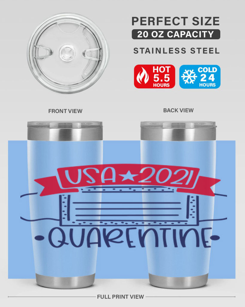 USA Quarentine Style 183#- Fourt Of July- Tumbler