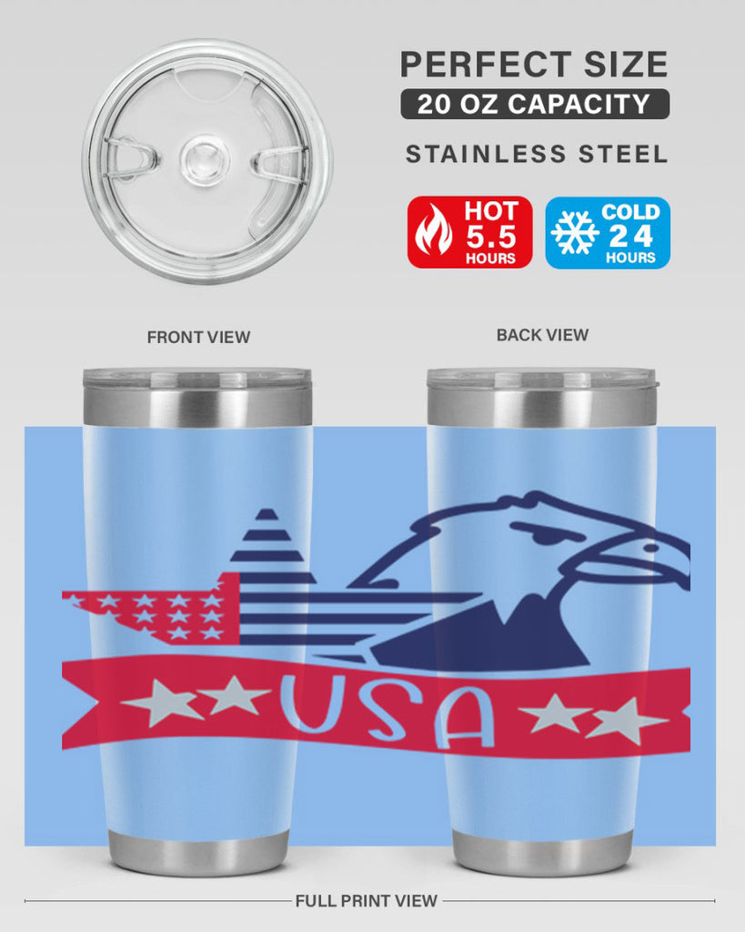USA Style 182#- Fourt Of July- Tumbler