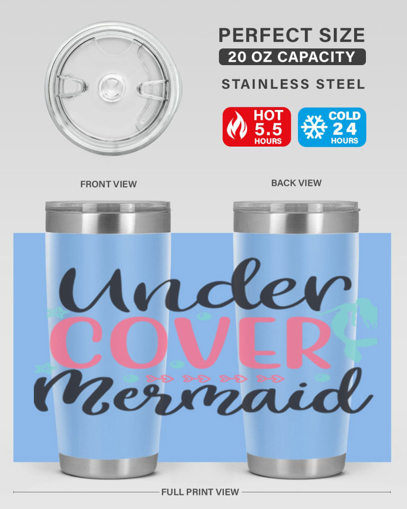 Undercover Mermaid 656#- mermaid- Tumbler