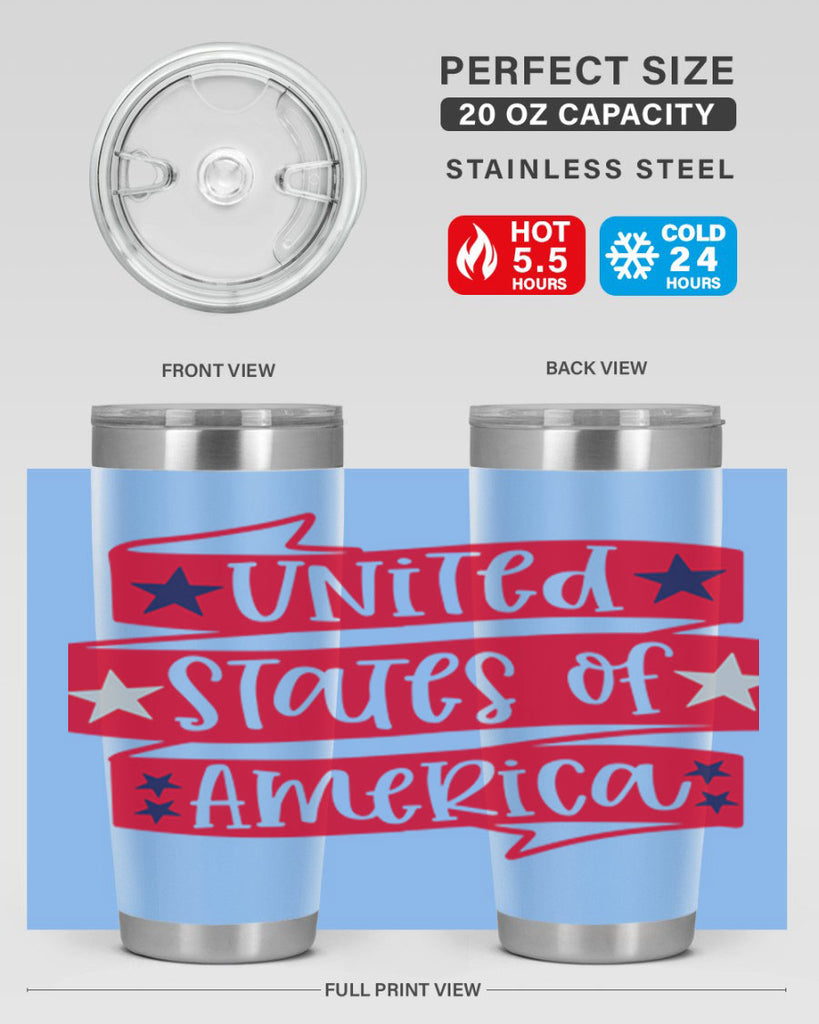 United States Of America Style 177#- Fourt Of July- Tumbler