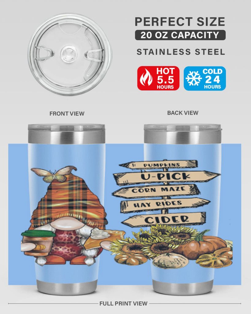 VintageFallGnome 625#- fall- Tumbler