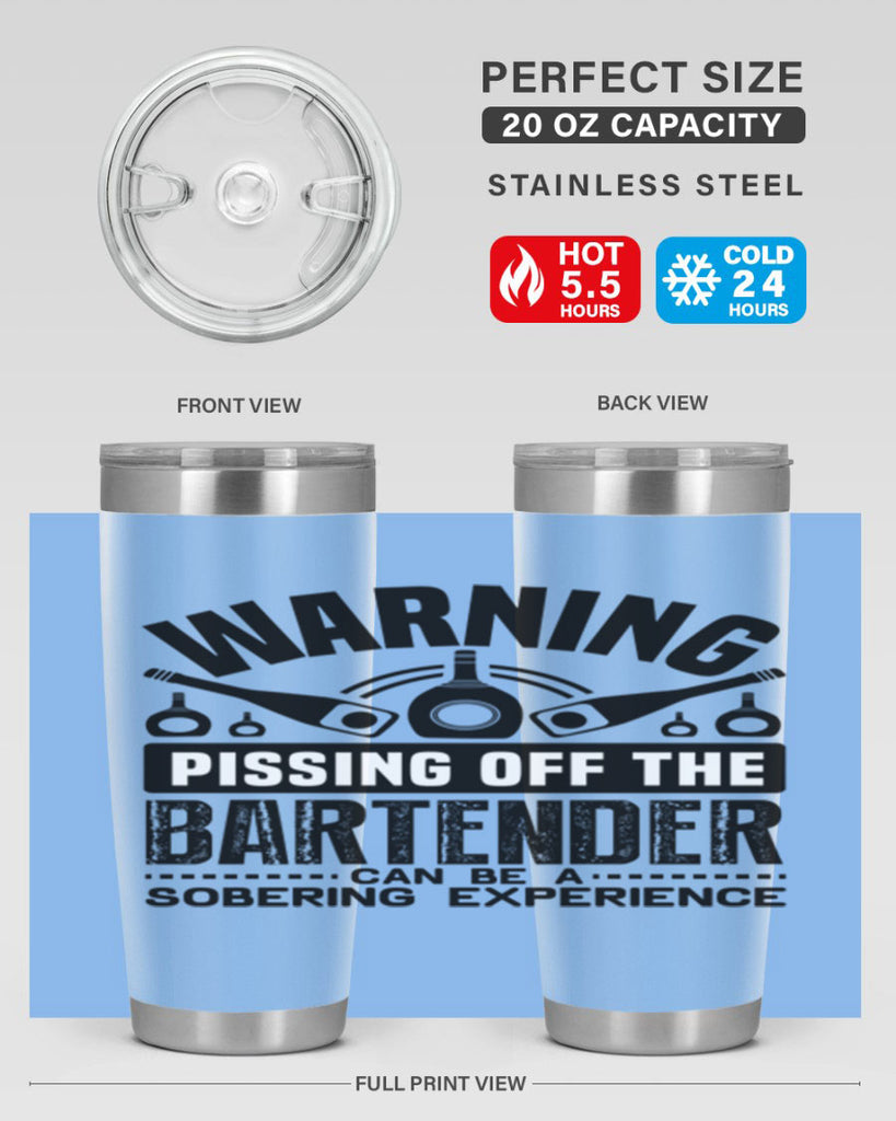 Warning Style 10#- bartender- tumbler