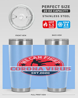 We Can Fight Corona Virus Est Style 11#- corona virus- Tumbler