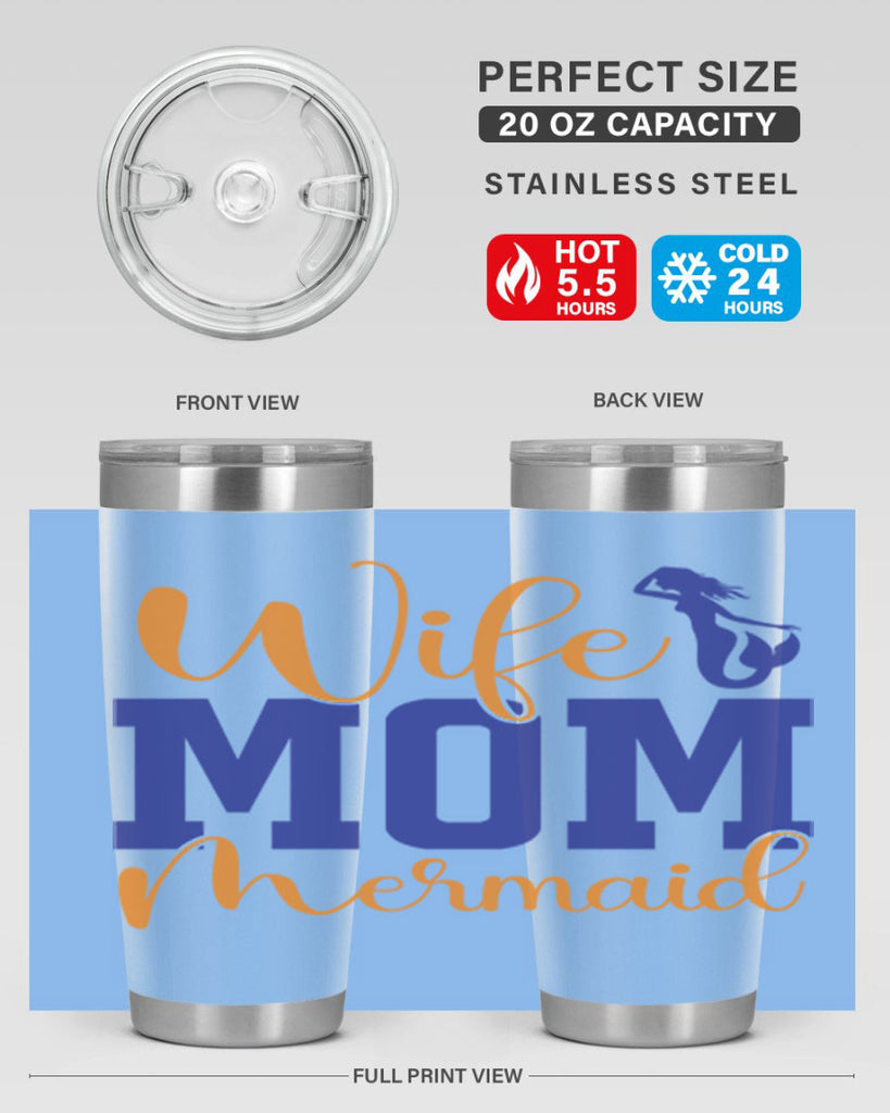 Wife Mom Mermaid 668#- mermaid- Tumbler