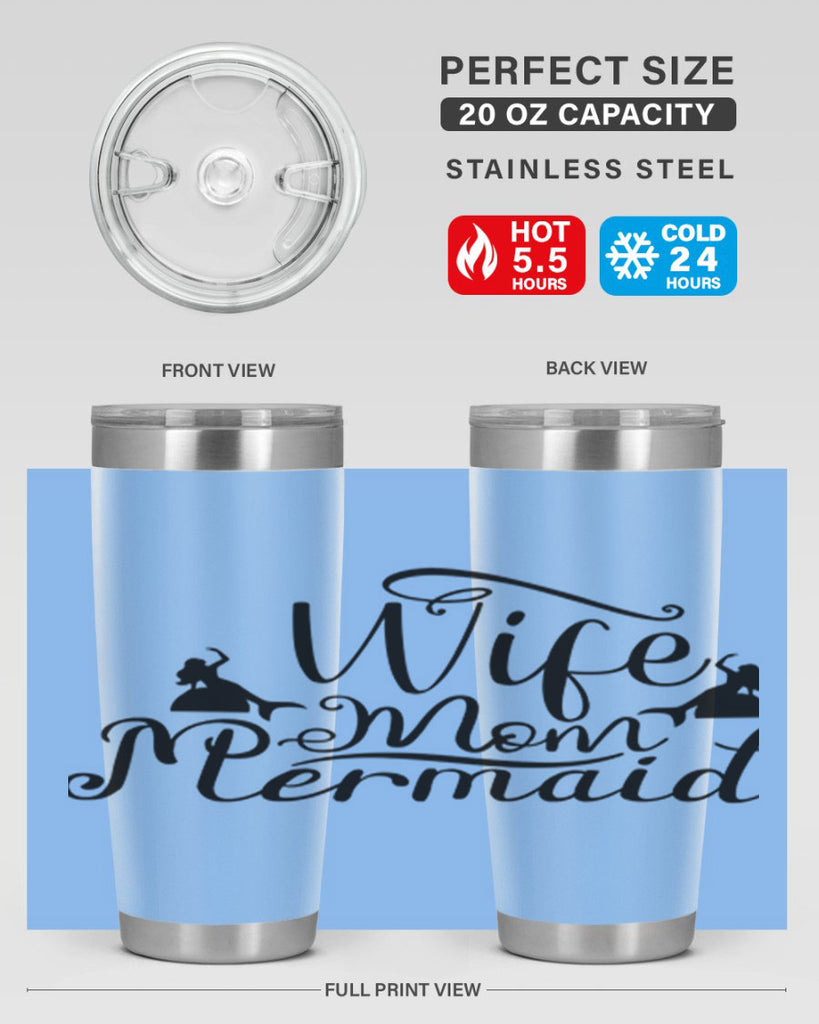 Wife Mom Mermaid 671#- mermaid- Tumbler