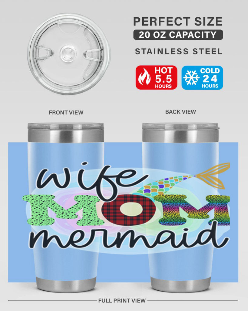 Wife Mom Mermaid 674#- mermaid- Tumbler