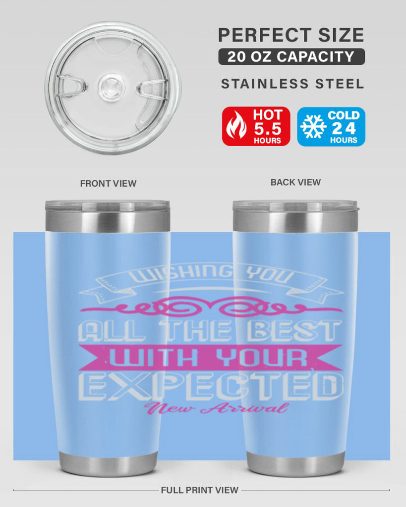 Wishing you all the best on your new arrival Style 7#- baby shower- tumbler