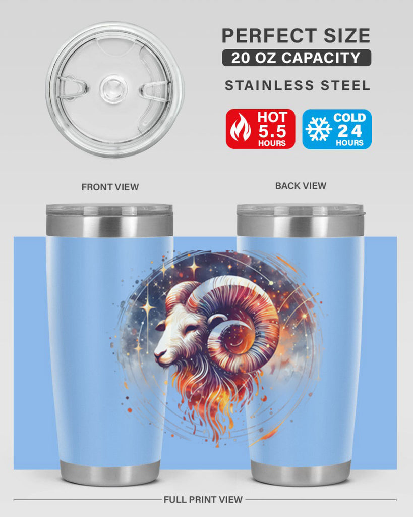 aries 125#- zodiac- Tumbler