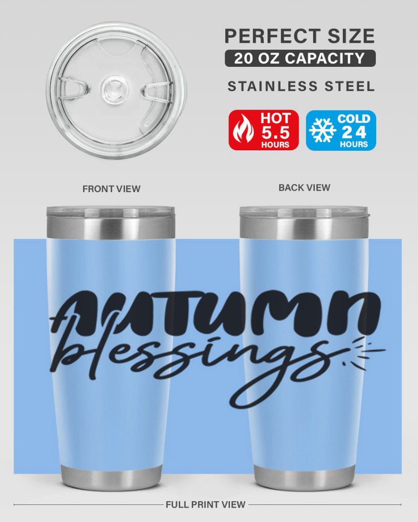 autumn blessings 65#- thanksgiving- Tumbler