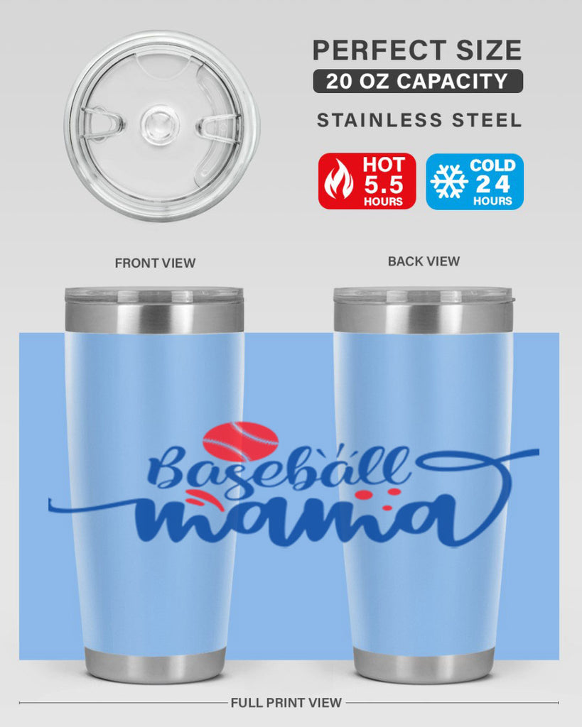 baseball mama 2208#- baseball- Tumbler