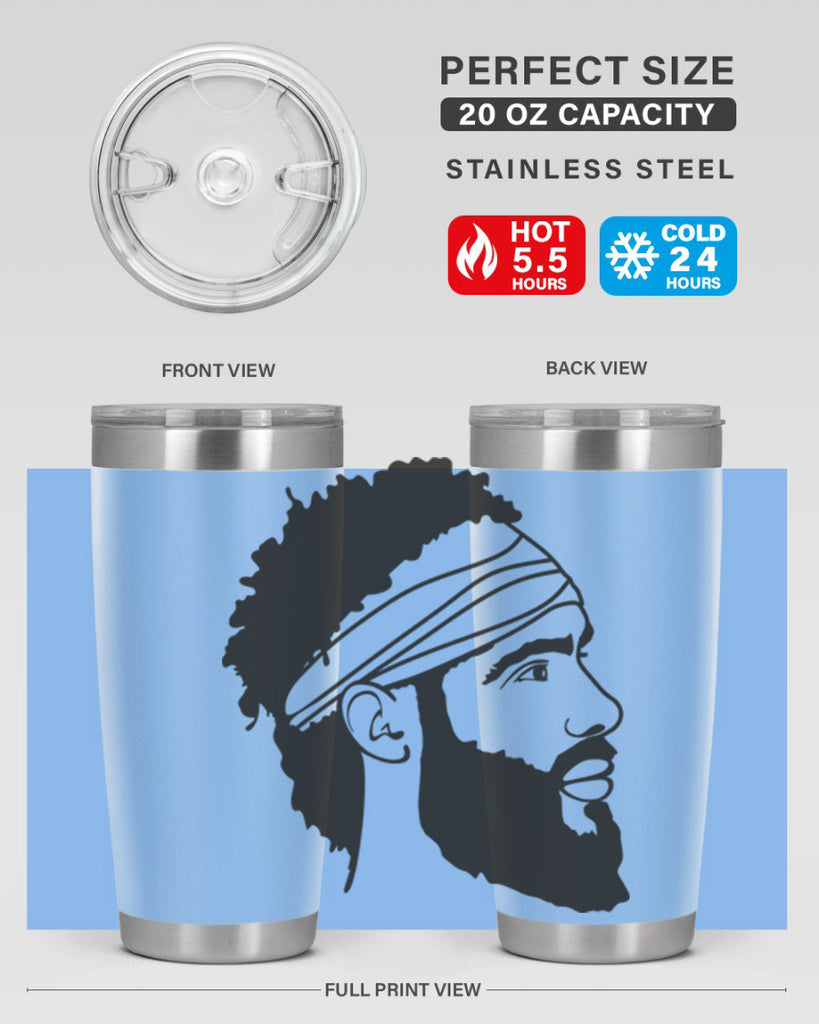 beardman 48#- black men - boys- tumbler