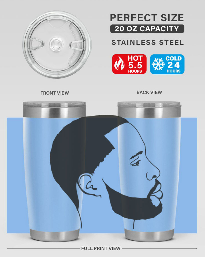 beardman 54#- black men - boys- tumbler