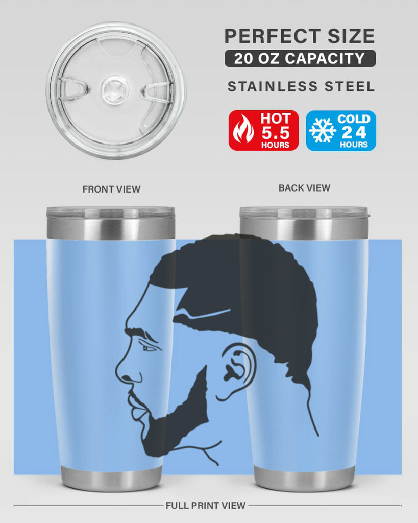 beardman 55#- black men - boys- tumbler