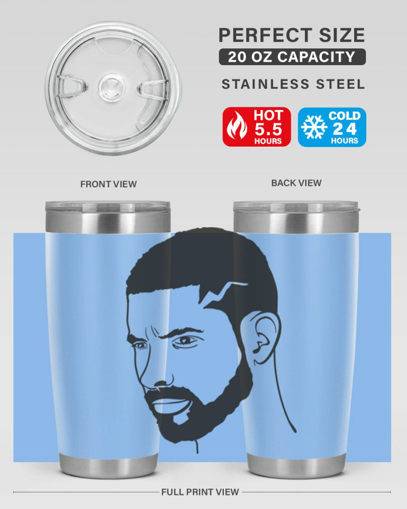 beardman 56#- black men - boys- tumbler