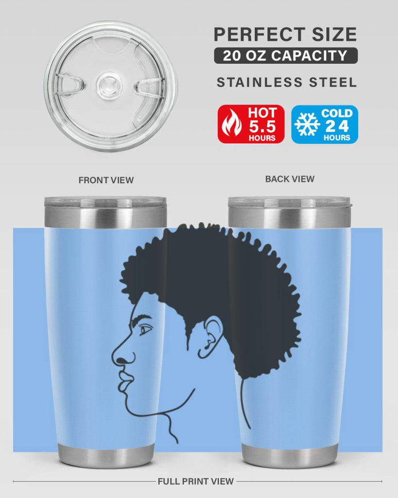 beardman 58#- black men - boys- tumbler