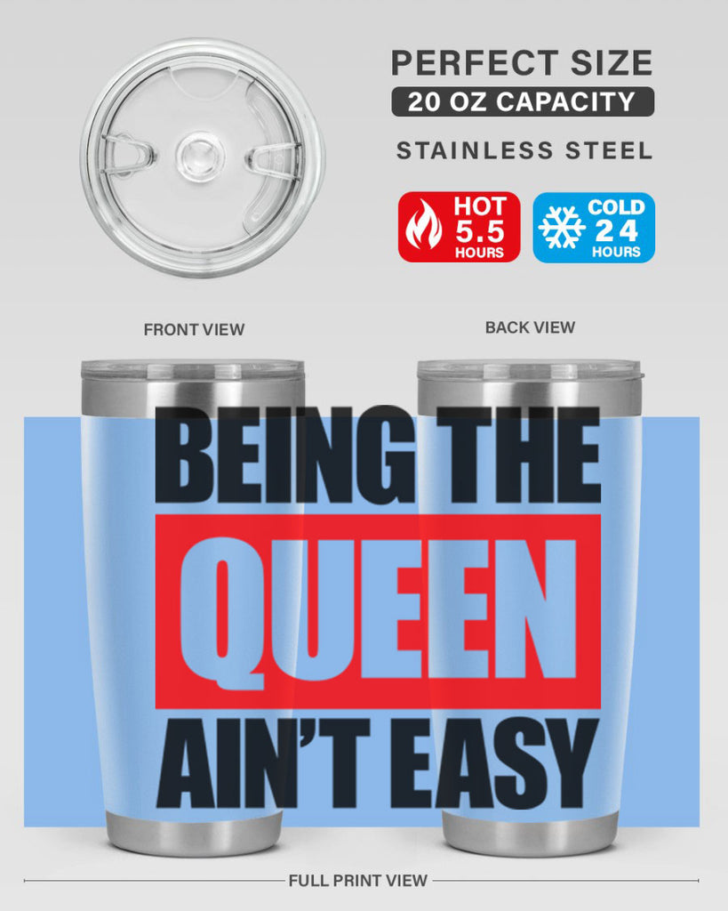 being the queen aint easy 255#- black words phrases- Cotton Tank