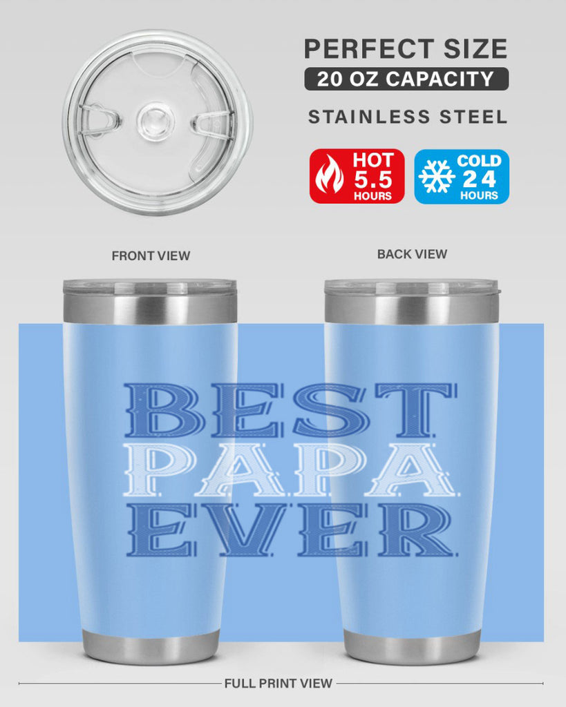 best papa ever 48#- grandpa - papa- Tumbler