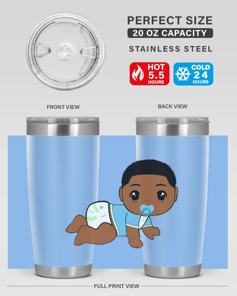 black baby boy 1#- black men - boys- tumbler