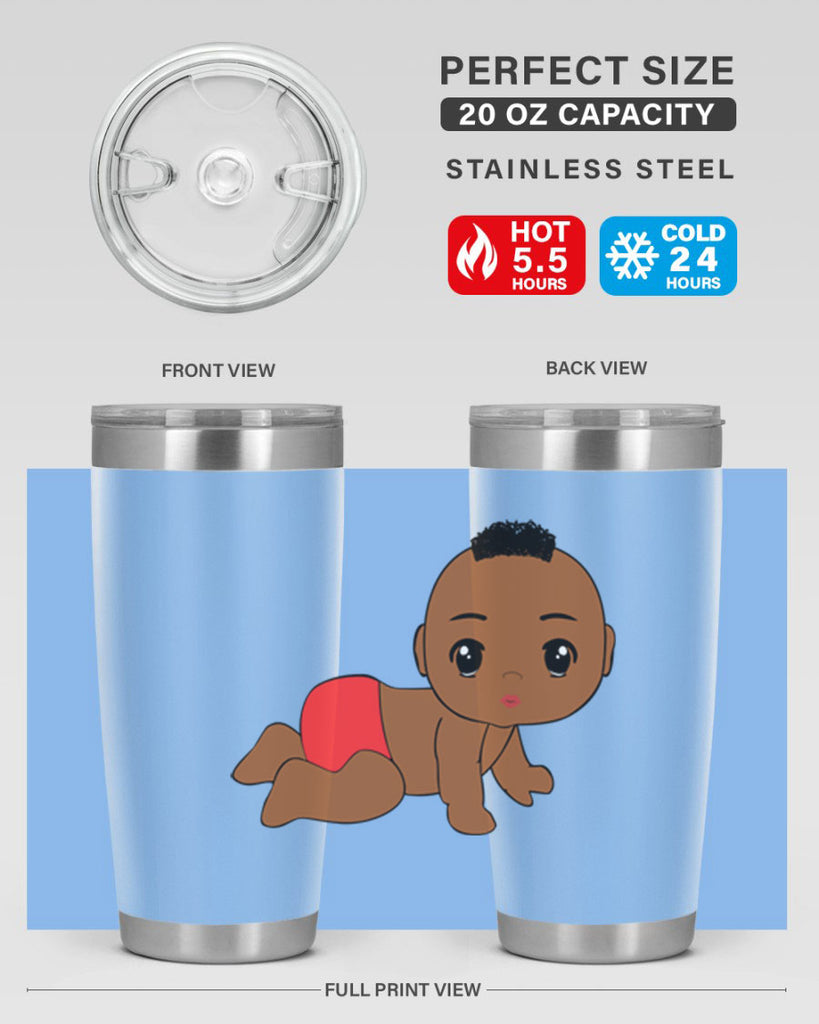 black baby boy 5#- black men - boys- tumbler