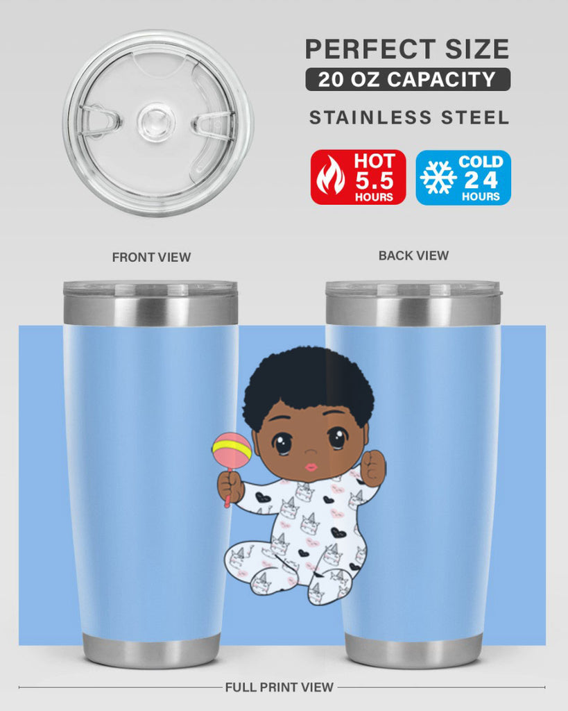 black baby boy 7#- black men - boys- tumbler