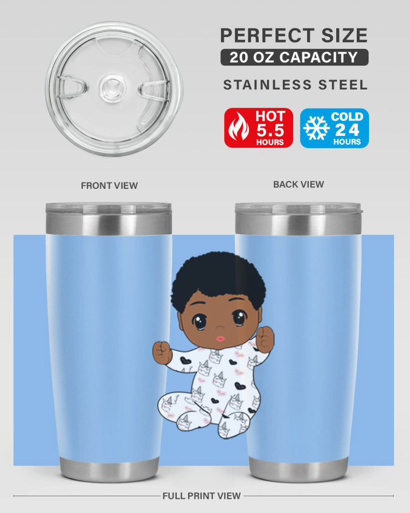 black baby boy 8#- black men - boys- tumbler