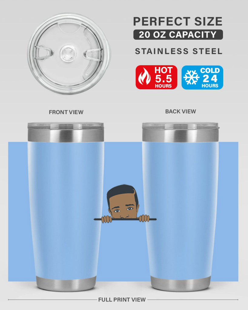 black boy 5#- black men - boys- tumbler