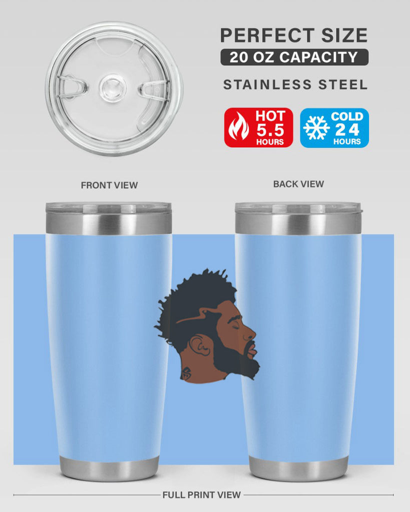 black man 30#- black men - boys- tumbler
