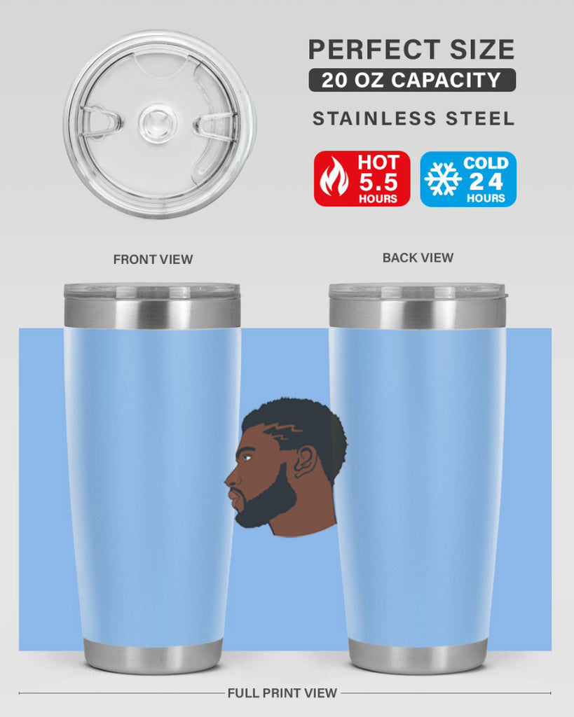black man 40#- black men - boys- tumbler
