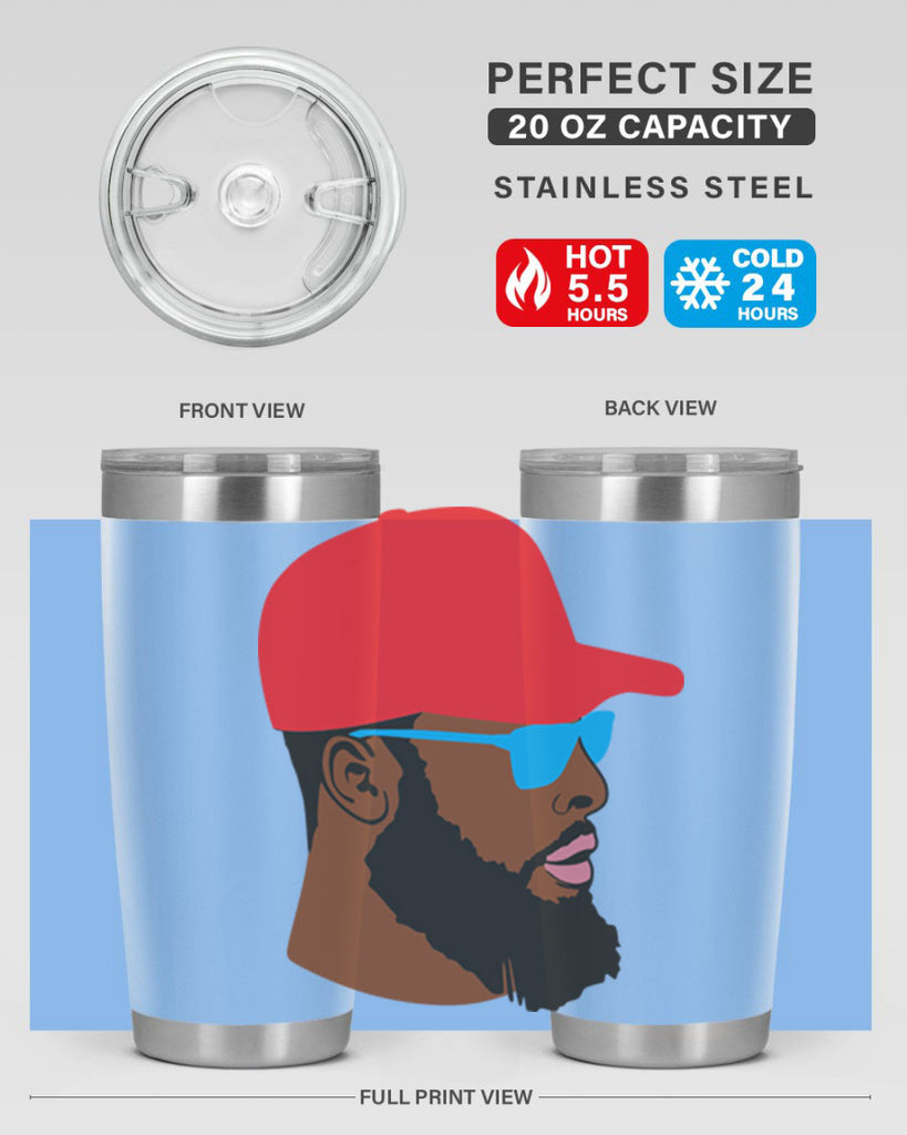 black man style 1#- black men - boys- tumbler
