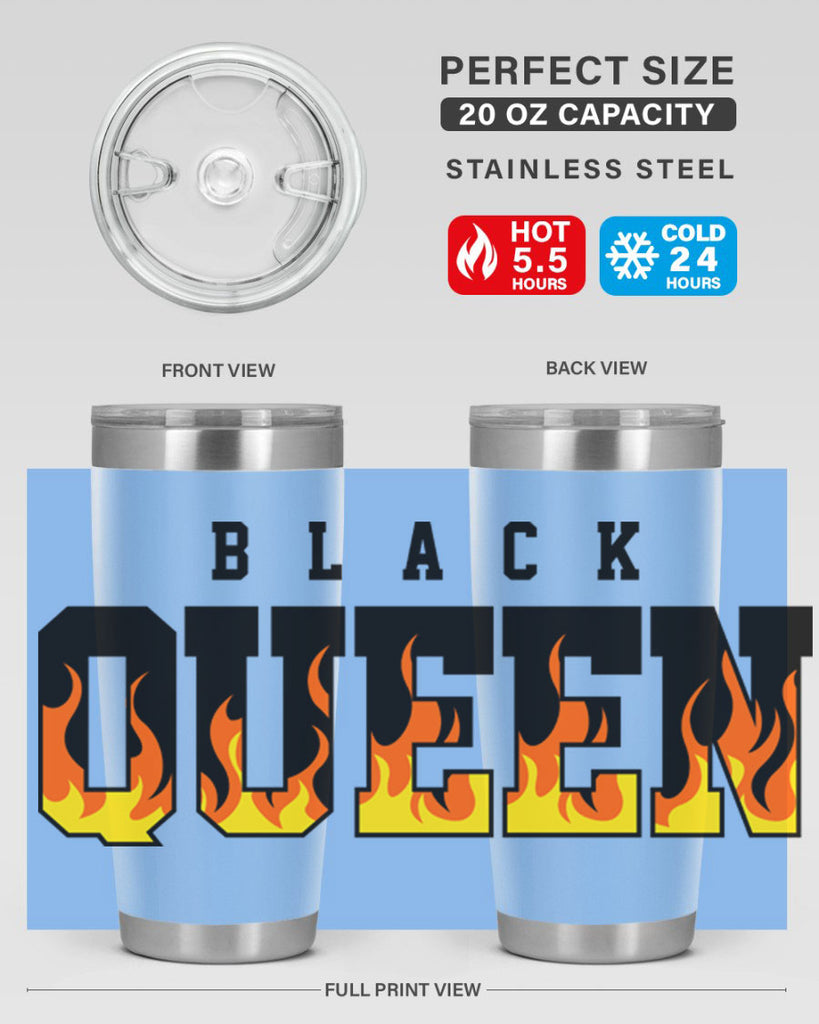 black queen flames 220#- black words phrases- Cotton Tank